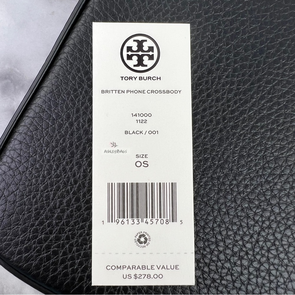Tory Burch Britten Phone Crossbody In Black - Picture 8 of 8